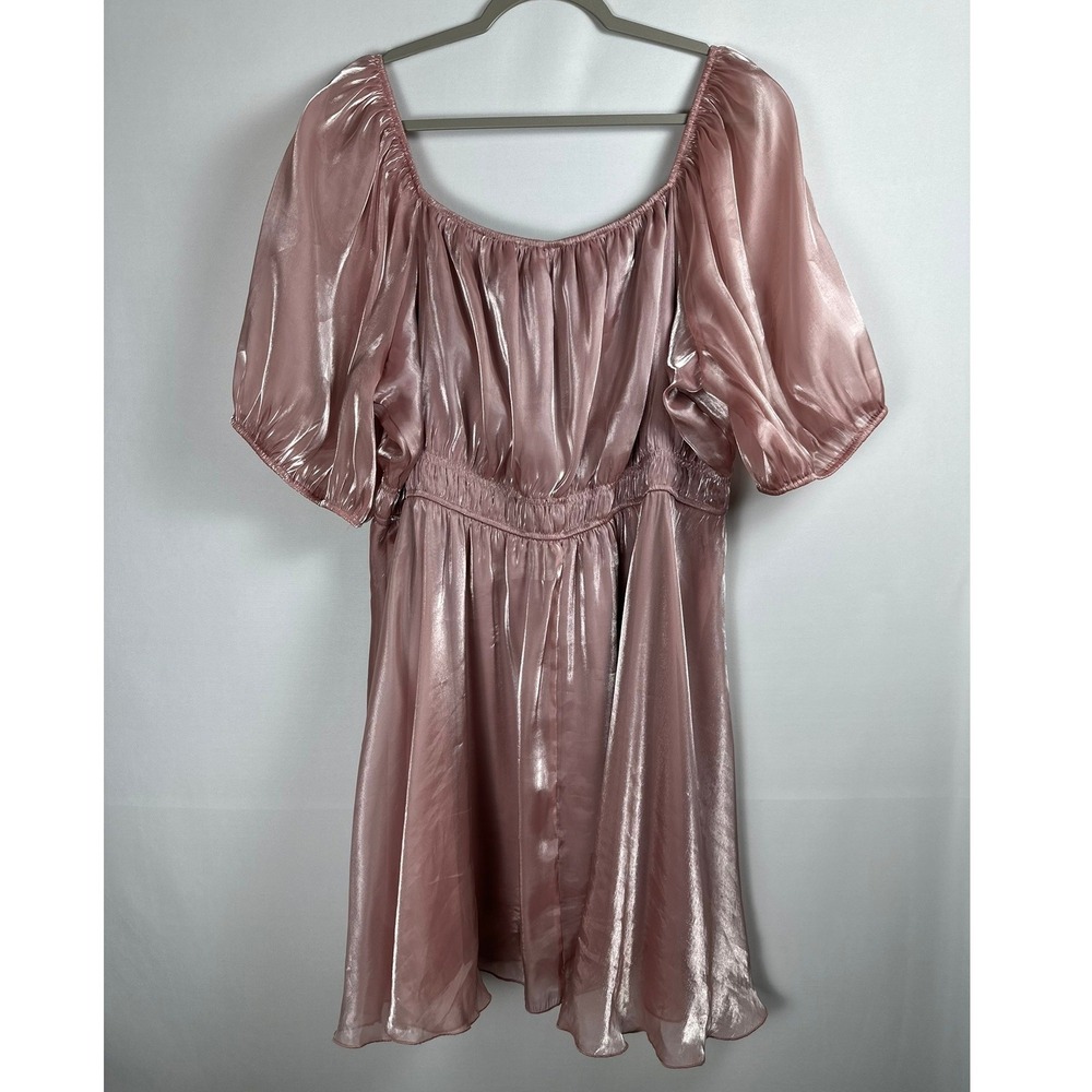Arula Addison Dress Size C (3X) Pink Puff Sleeve Coquette Ethereal Fairycore - Picture 2 of 13